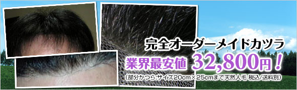完全オーダーメイドカツラ業界最安値